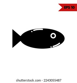 illustration of fish glyph icon