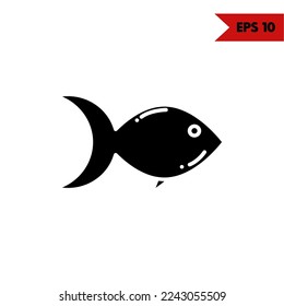 illustration of fish glyph icon