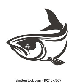 illustration of fish, fish icon, vector art.