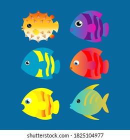 Illustration Fisch Symbol, Vektorgrafik, einzeln auf weißem Hintergrund.