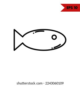 illustration of fish line icon