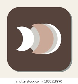 illustration fish logo icon vector, isolated on brown background