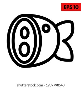 Illustration of fish meat icon