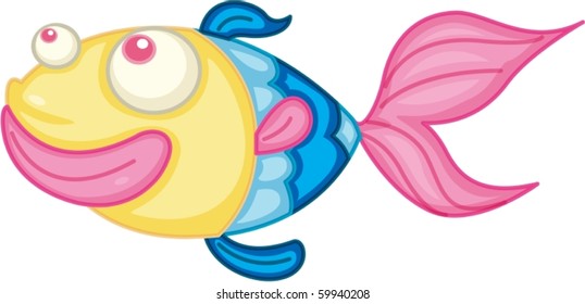 ilustración de peces en fondo blanco