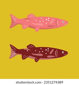 Illustration of Fish and vector 