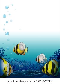 Illustration of the fishes under the sea