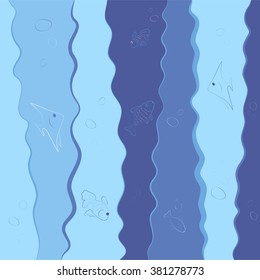 illustration fishes under water