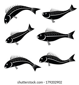  illustration with fishes for your design