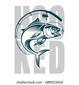 illustration of fishing with hook and loose bait and string