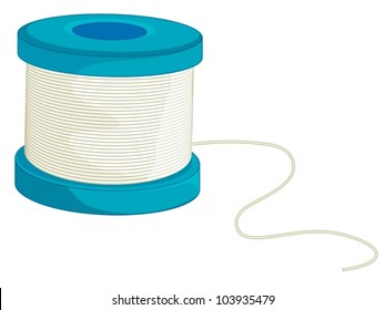 Illustration of fishing line on a coil