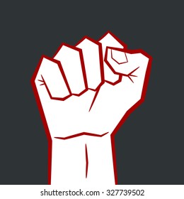 Illustration of fist (vector)