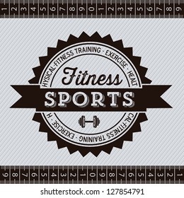 Illustration of Fitness Icons, sports and exercise, caring figure and health, vector illustration