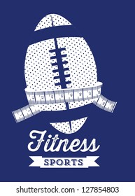 Illustration of Fitness Icons, sports and exercise, caring figure and health, vector illustration