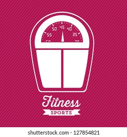 Illustration of Fitness Icons, sports and exercise, caring figure and health, vector illustration