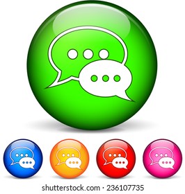 illustration of five circle icons for speech