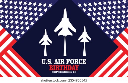 bandera de ilustración brithday usa day force militar air american fondo