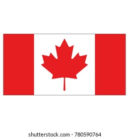 Illustration flag of Canada. Ideal for catalogs of institutional materials and geography