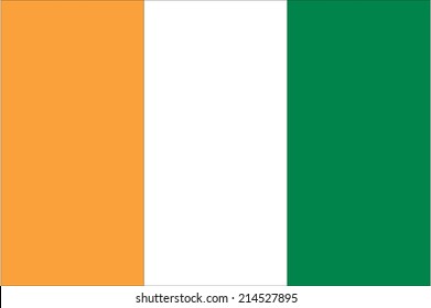 An Illustration of the flag of Cote Divoire