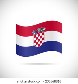 Illustration of the flag of Croatia isolated on a white background.