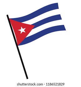 Illustration of a flag from Cuba isolated on a white background
