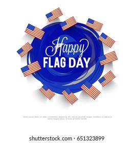 Illustration Of Flag Day Background.