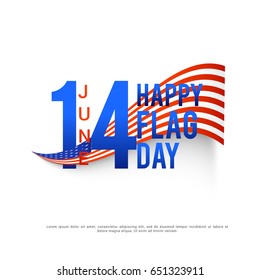 Illustration Of Flag Day Background.