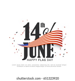 Illustration Of Flag Day Background.