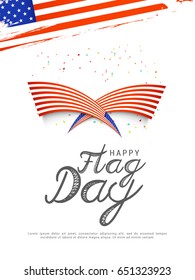 Illustration Of Flag Day Background.