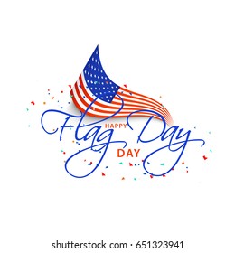 Illustration Of Flag Day Background.