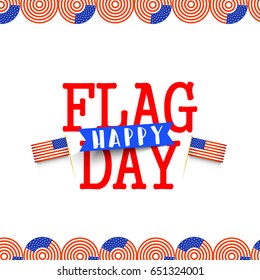 Illustration Of Flag Day Background.