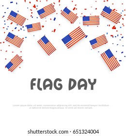 Illustration Of Flag Day Background.