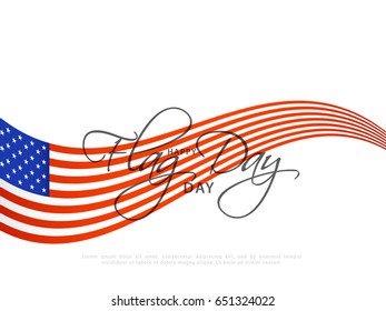 Illustration Of Flag Day Background.