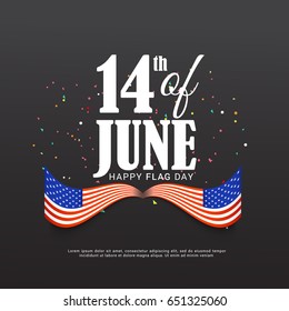 Illustration Of Flag Day Background.