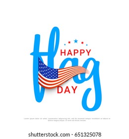 Illustration Of Flag Day Background.