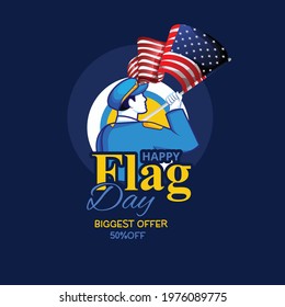 illustration for Flag Day A Holiday in the United States 