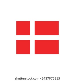 Illustration of the flag of the Denmark