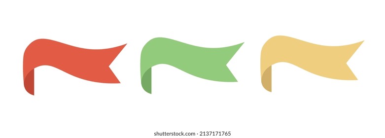 Ilustración, diseño de bandera sobre fondo blanco con sombra abajo, uso comercial de iconos de sitio web.