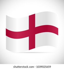 Illustration of the flag of England isolated on a white background.