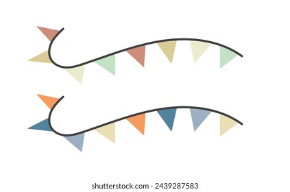 Illustration flag event easter with blank background