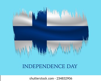 Illustration of flag for Finland Independence Day