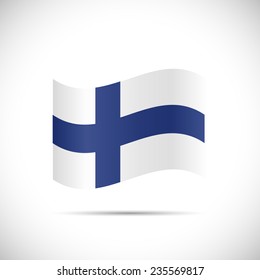 Illustration of the flag of Finland isolated on a white background.