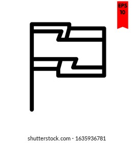 illustration of flag flat icon