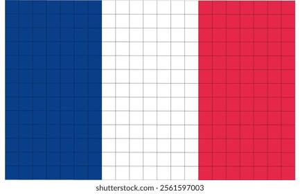 illustration of the flag of France. Country France. European flag