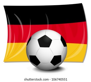 illustration of flag of germany and football