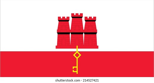 An Illustration of the flag of Gibraltar