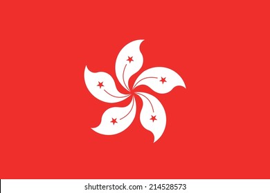 An Illustration of the flag of Hong Kong