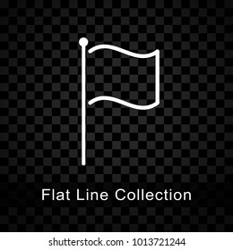 Illustration of flag icon on checkered background
