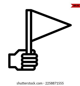 illustration of flag line icon