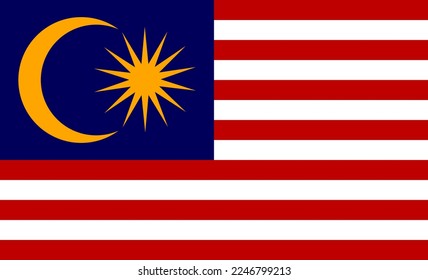 Illustration of the flag of Malaysia.