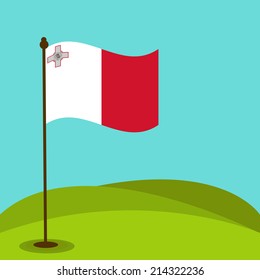 Illustration of flag for Malta Victory Day